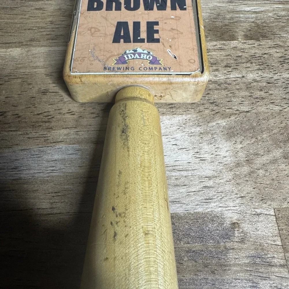 Idaho Brewing Company Brown Ale Beer Tap Handle Wood Vintage Bar Decor